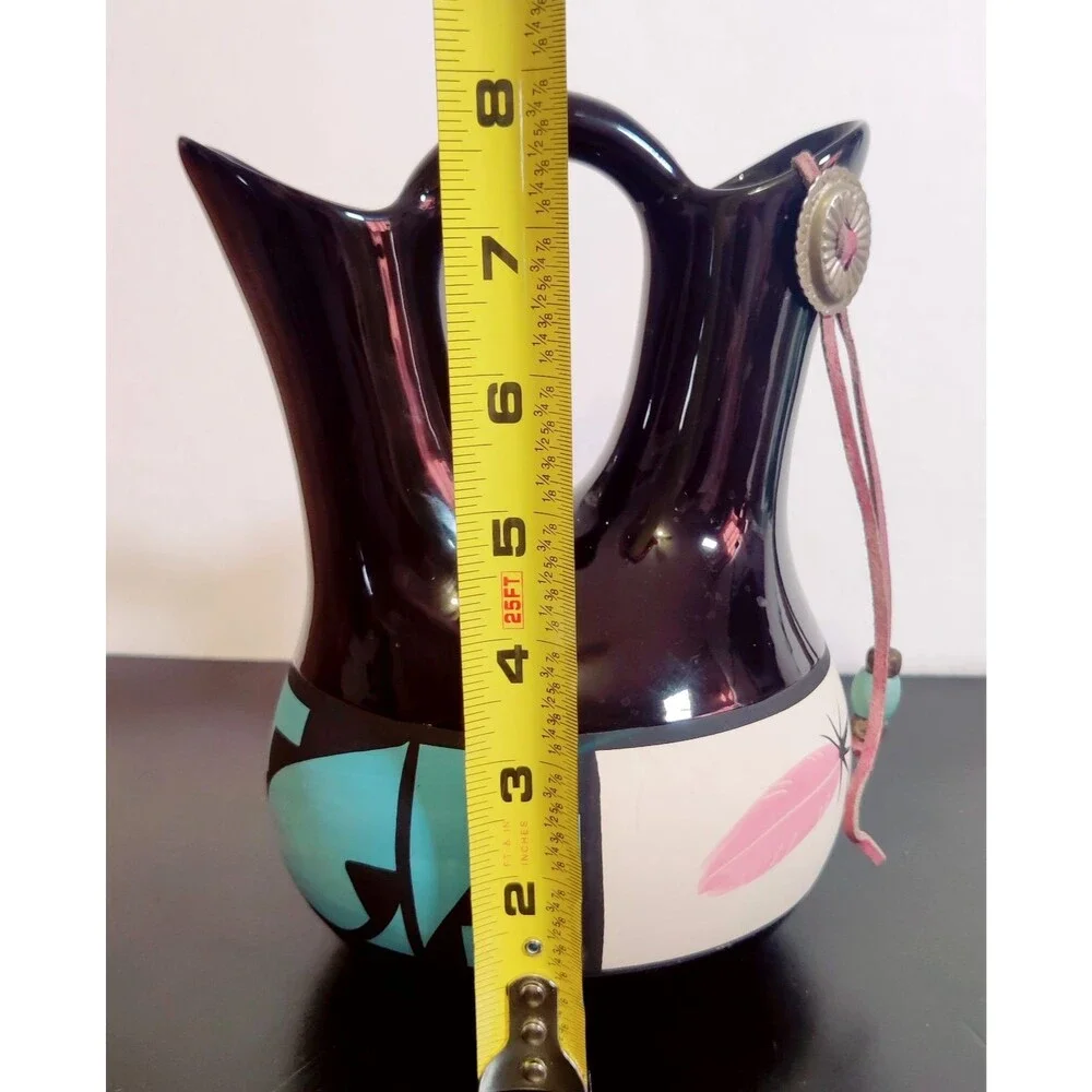 Vintage Navajo Wedding Vase Pottery 8 Inch Signed 1990 